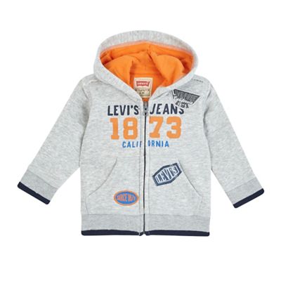 Levi's Baby boys' grey print zip through hoodie